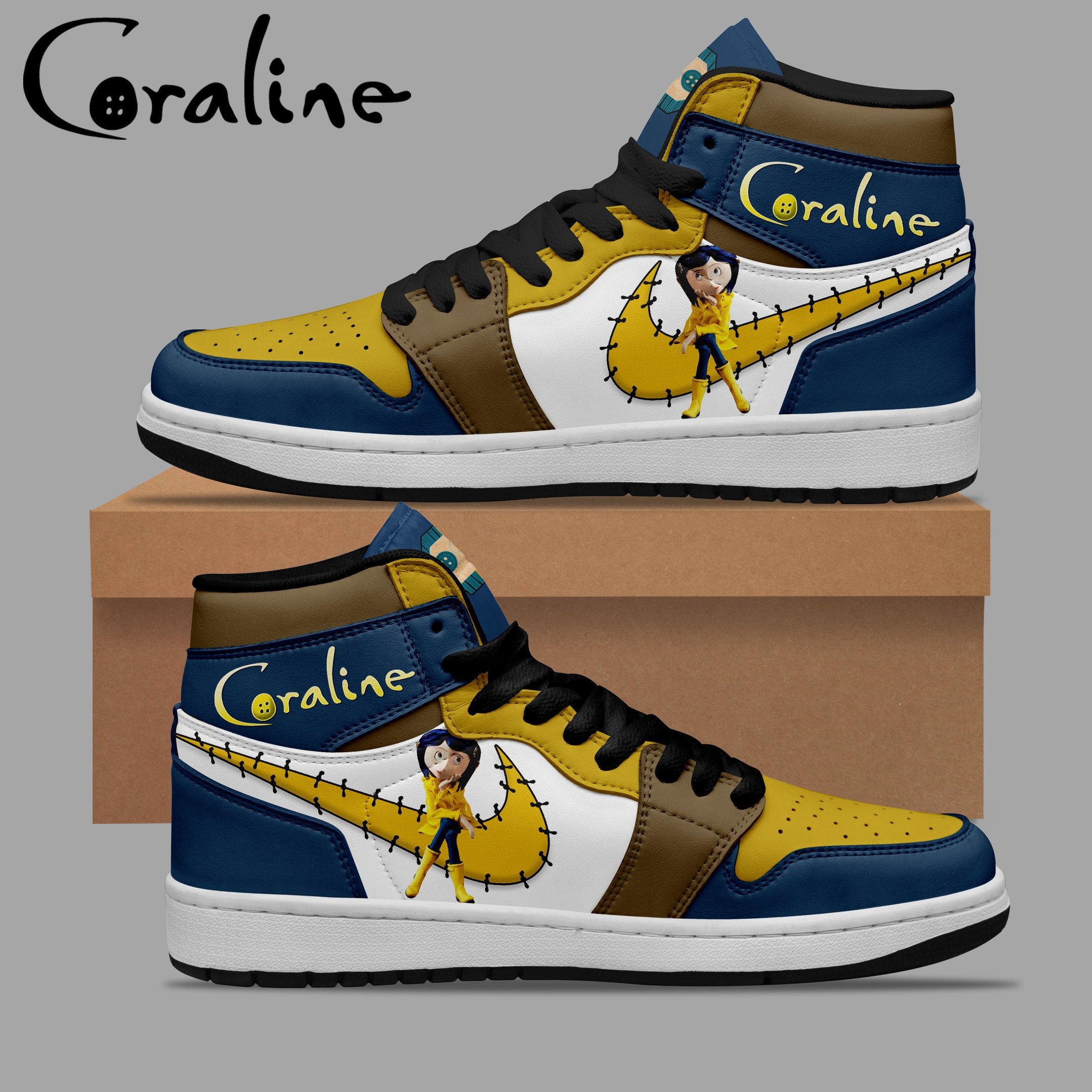 Ideafootwear Coraline AJ1 High Sneakers Shoes For Men And Women 3