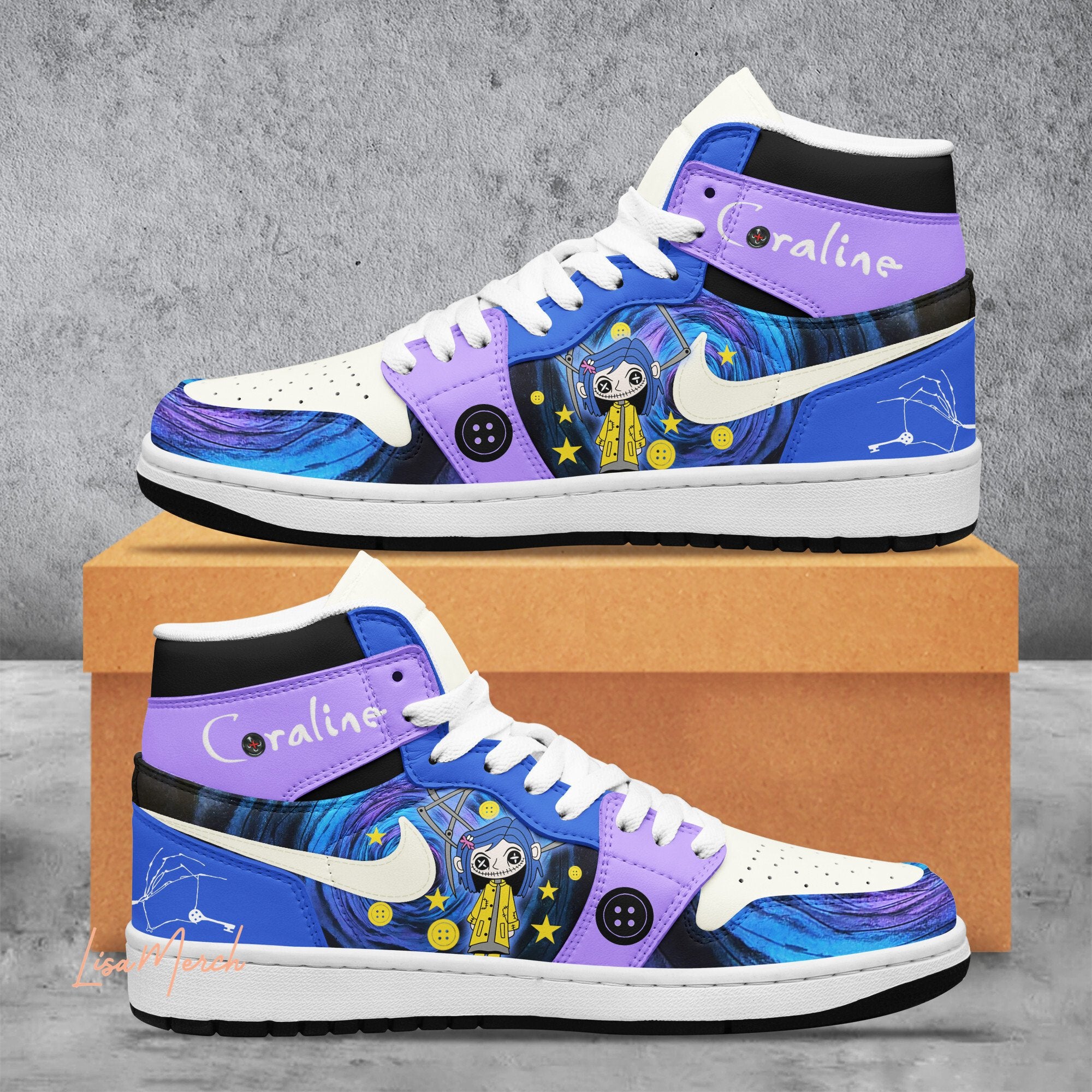 Ideafootwear Coraline AJ1 High Sneakers Shoes For Men And Women 1