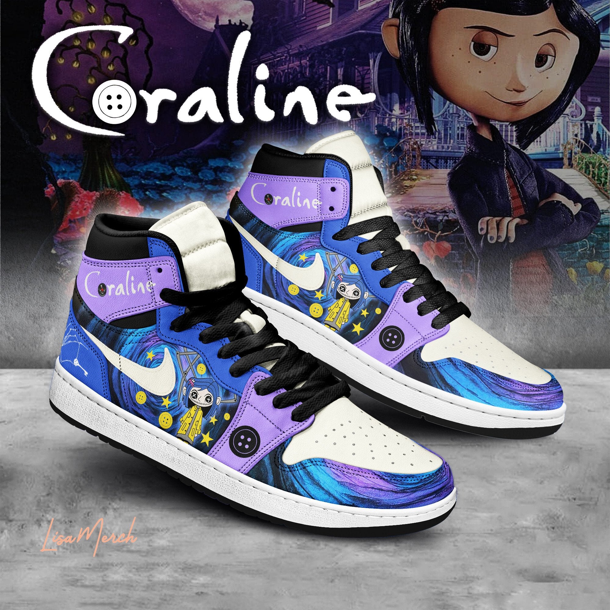 Ideafootwear Coraline AJ1 High Sneakers Shoes For Men And Women 2