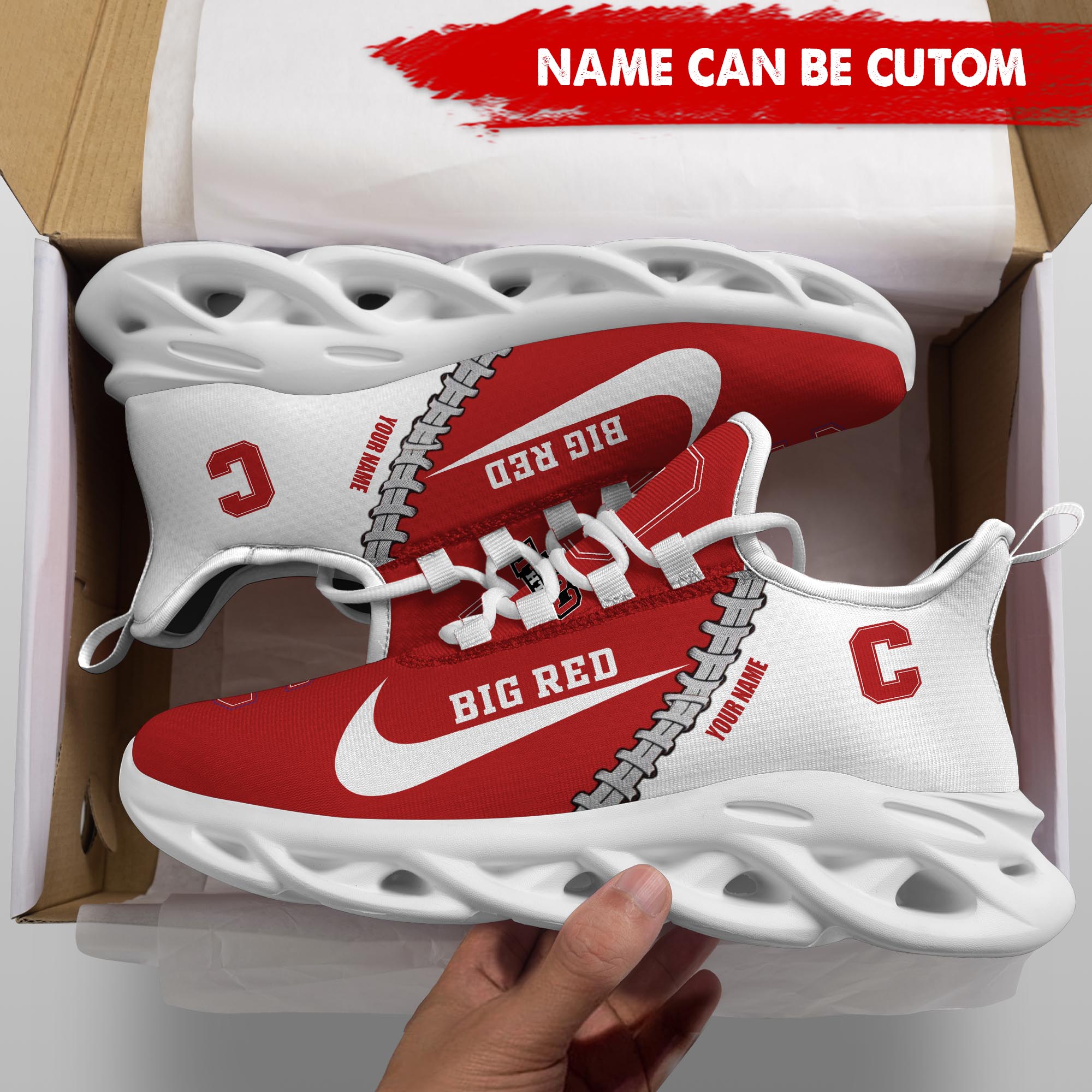 Ideafootwear Cornell Big Red Max Soul Shoes Sneakers For Men And Women 1