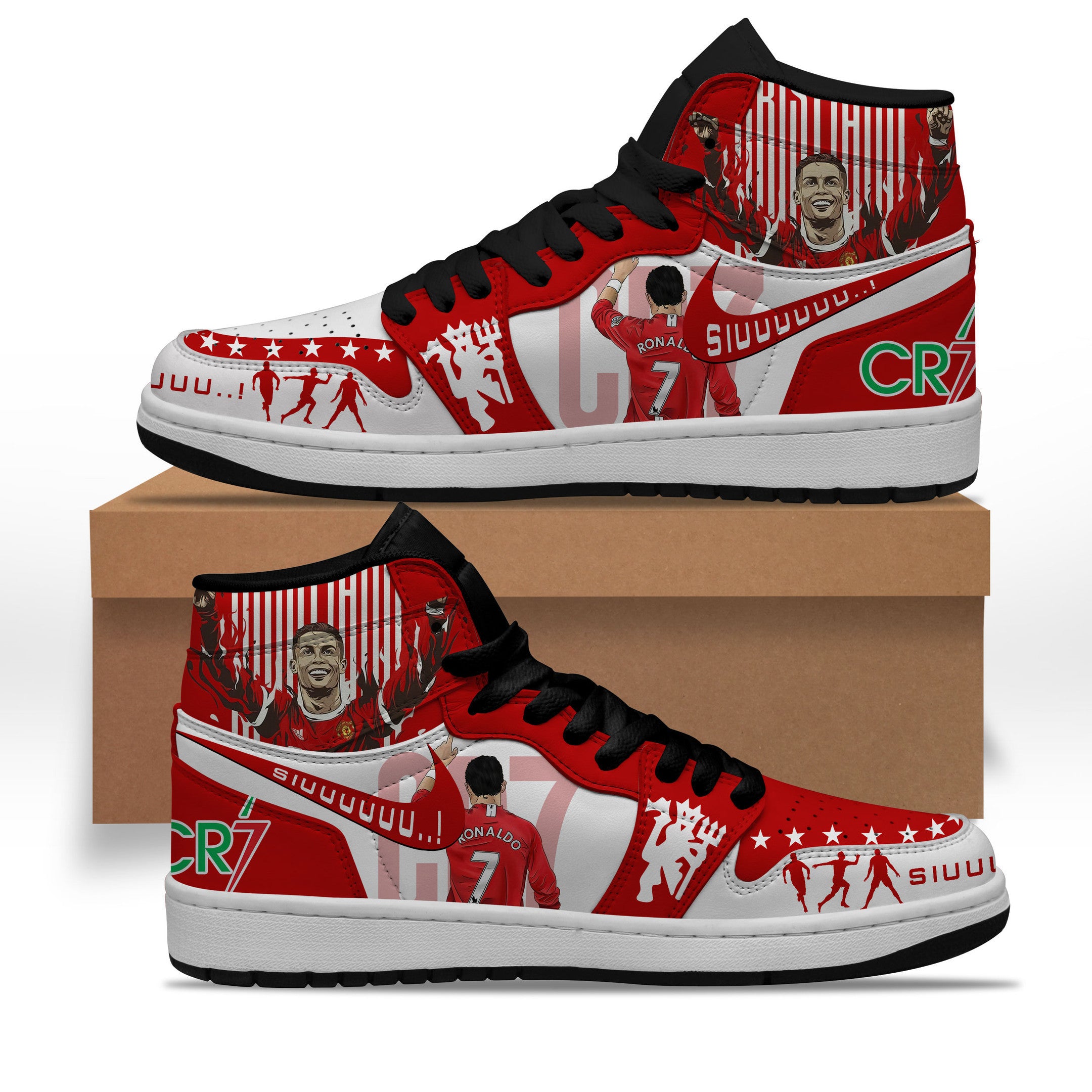 Ideafootwear Cristiano Ronaldo AJ1 High Sneakers Shoes For Men And Women 3
