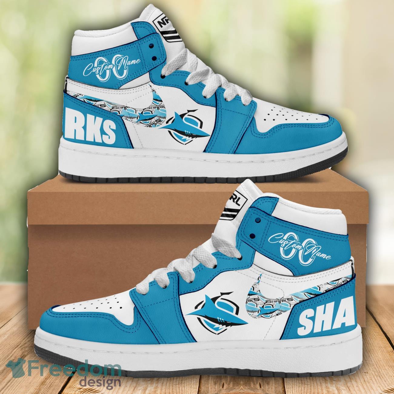 Ideafootwear Cronulla Sutherland Sharks AJ1 High Sneakers Shoes For Men And Women 1
