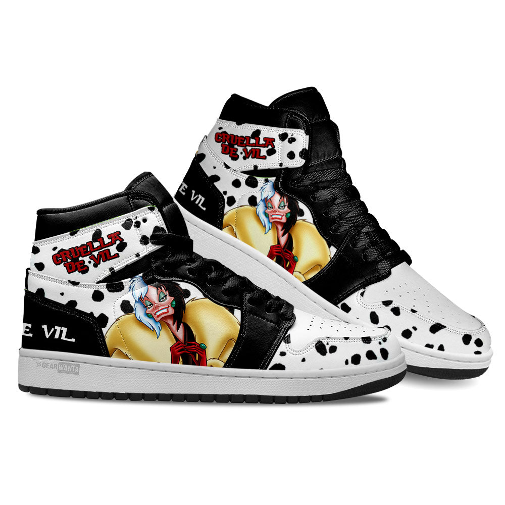 Ideafootwear Cruella De Vil AJ1 High Sneakers Shoes For Men And Women 1
