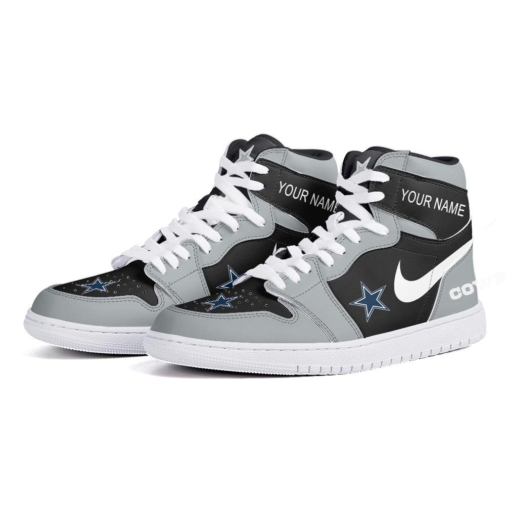 Ideafootwear Dallas Cowboys AJ1 High Sneakers Shoes For Men And Women 12