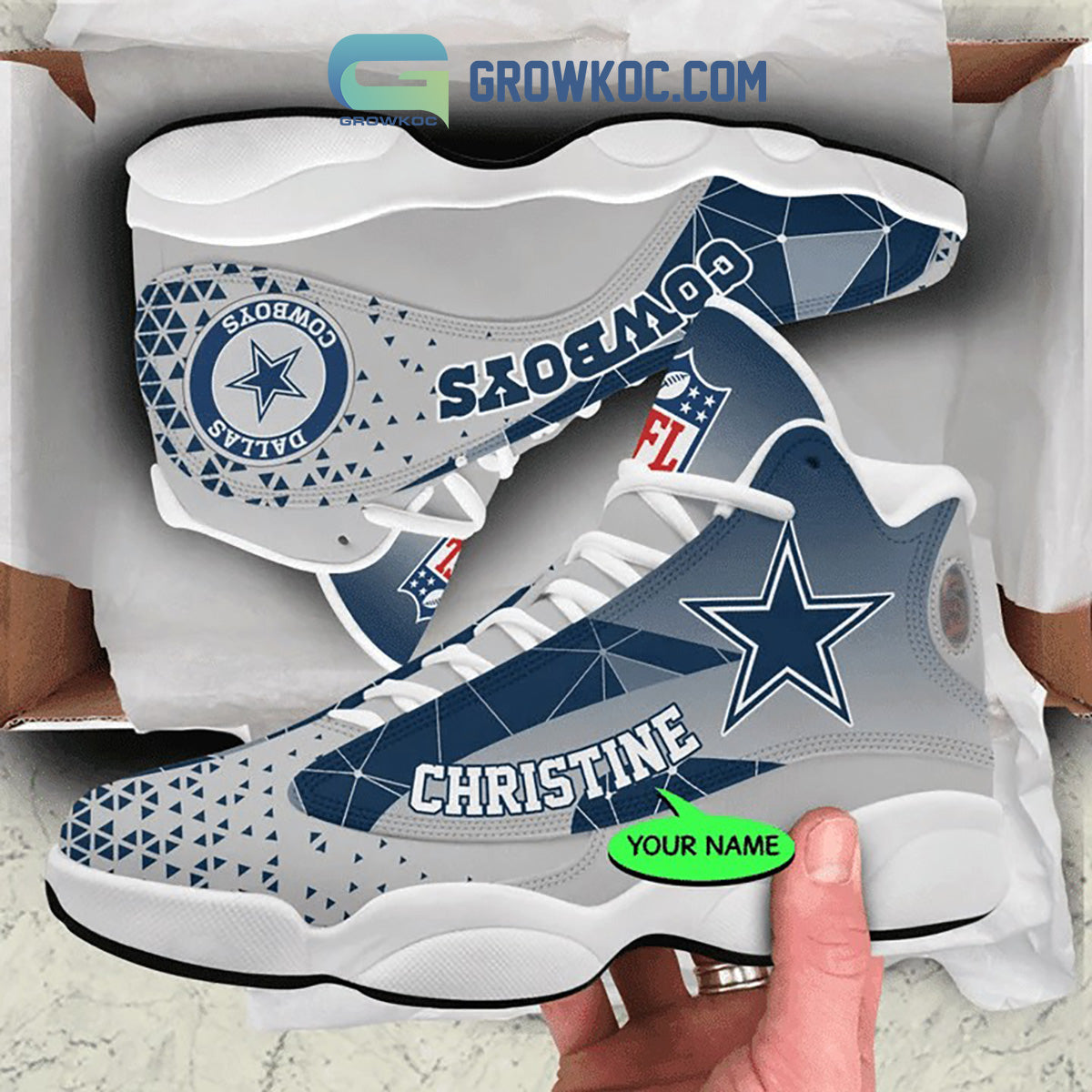Ideafootwear Dallas Cowboys AJ13 Sneakers Shoes For Men And Women 24