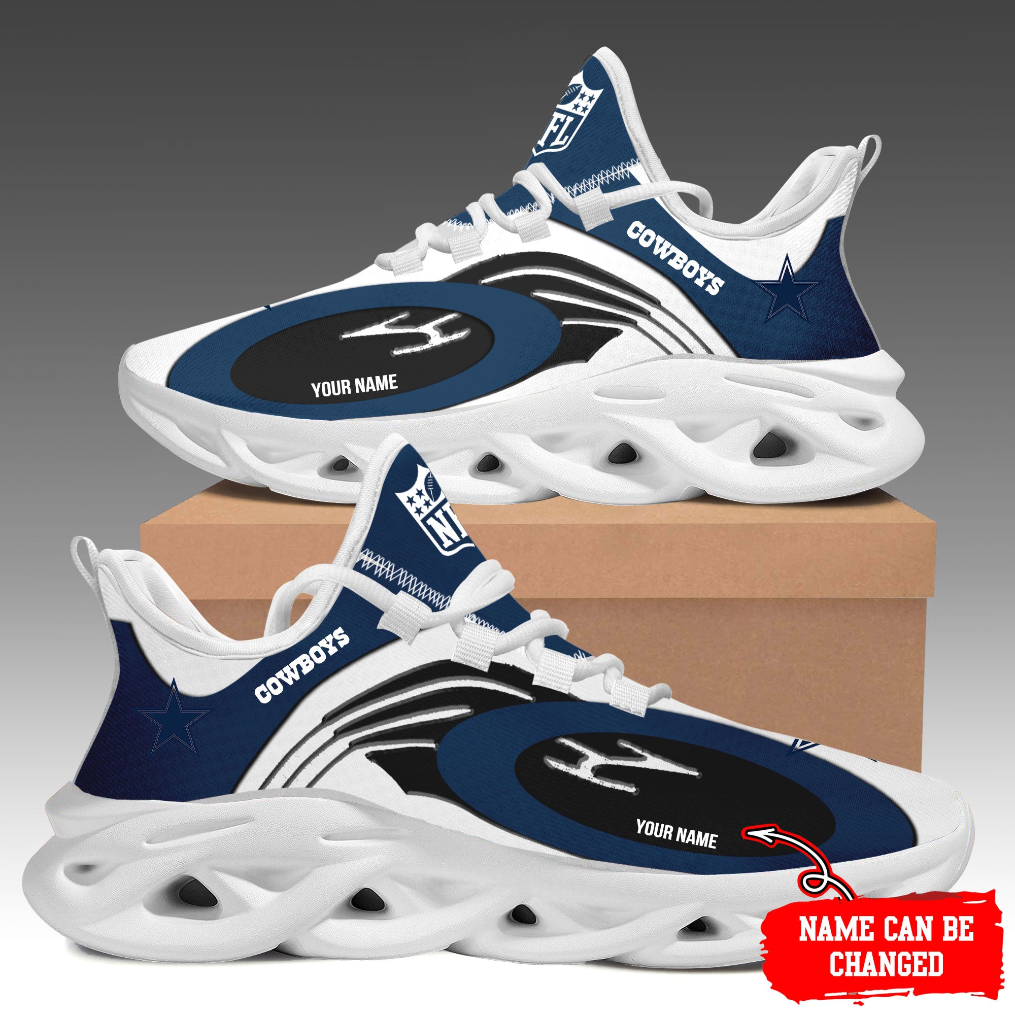 Ideafootwear Dallas Cowboys Max Soul Shoes Sneakers For Men And Women 158