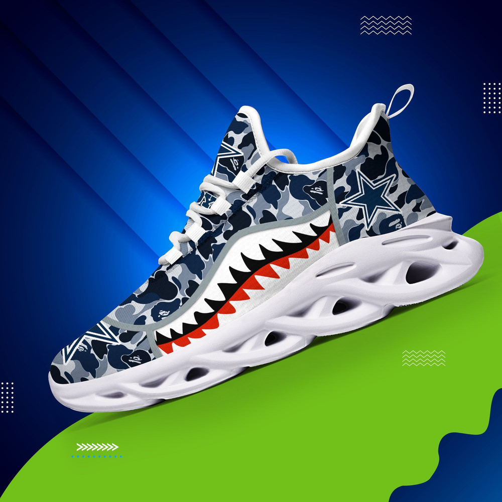 Ideafootwear Dallas Cowboys Max Soul Shoes Sneakers For Men And Women 273