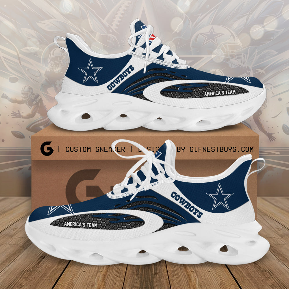 Ideafootwear Dallas Cowboys Max Soul Shoes Sneakers For Men And Women 150