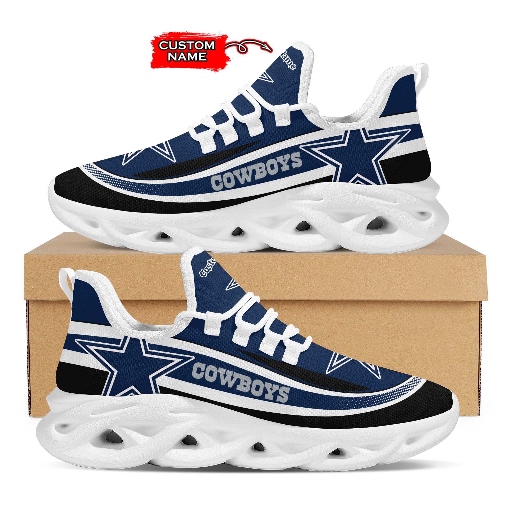 Ideafootwear Dallas Cowboys Max Soul Shoes Sneakers For Men And Women 259