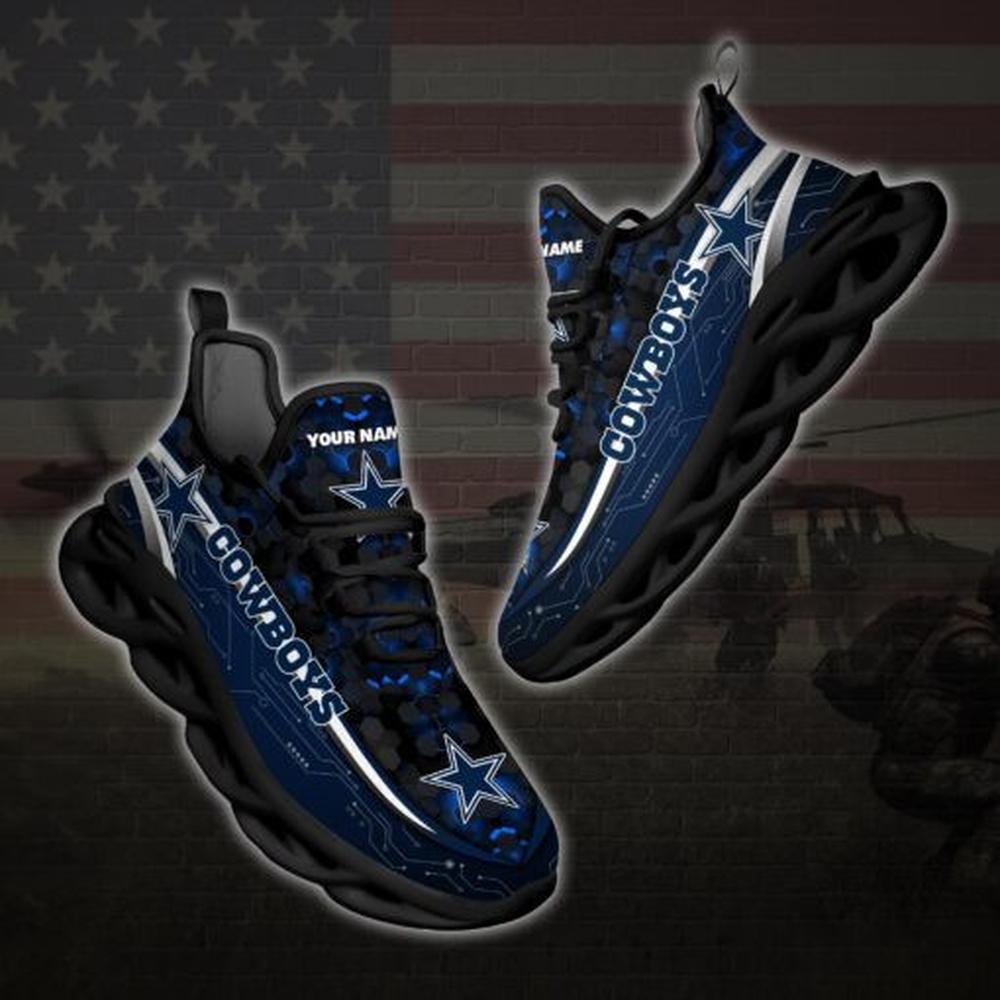 Ideafootwear Dallas Cowboys Max Soul Shoes Sneakers For Men And Women 262
