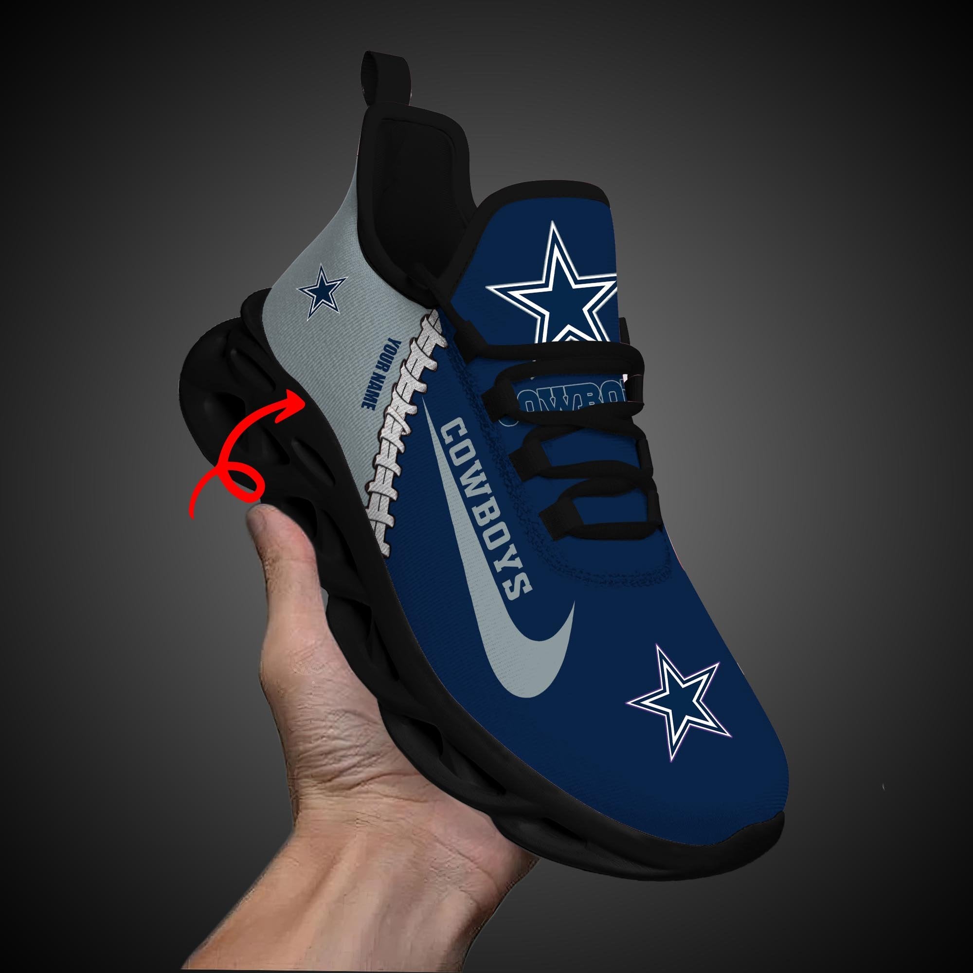 Ideafootwear Dallas Cowboys Max Soul Shoes Sneakers For Men And Women 235