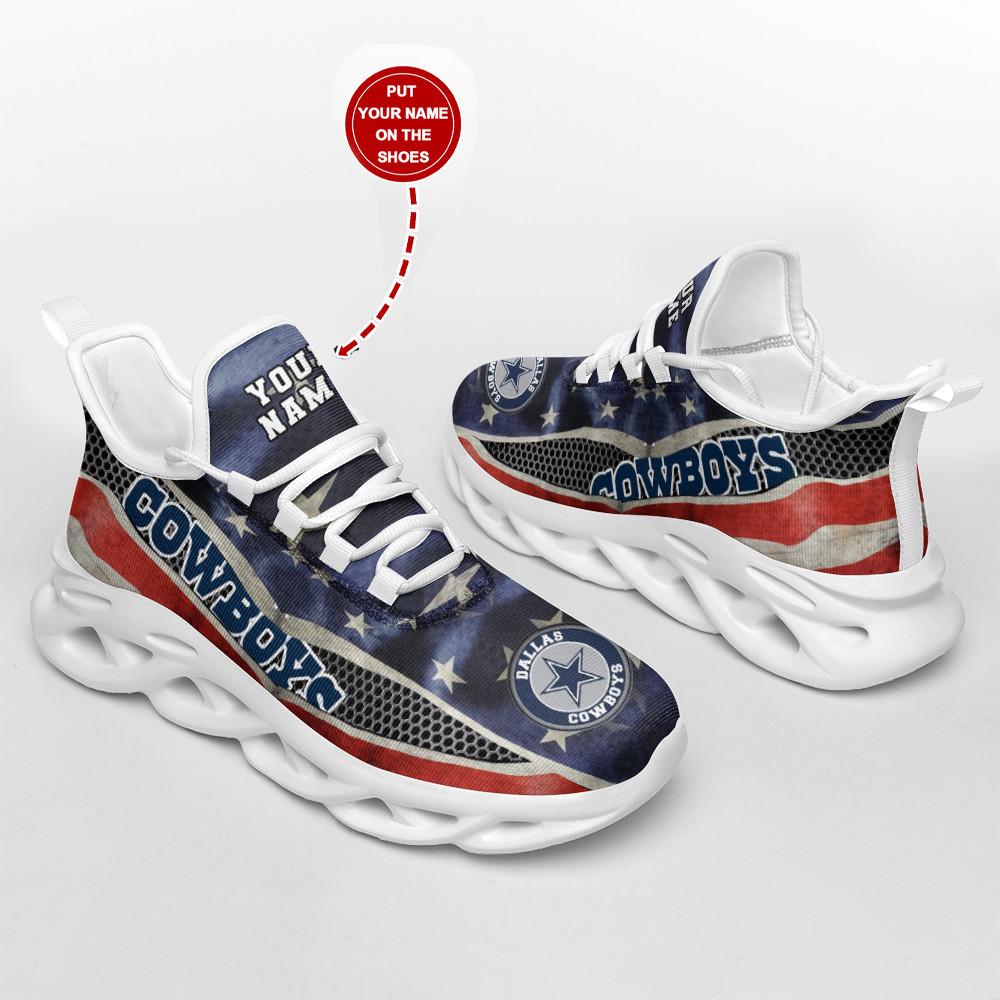 Ideafootwear Dallas Cowboys Max Soul Shoes Sneakers For Men And Women 204
