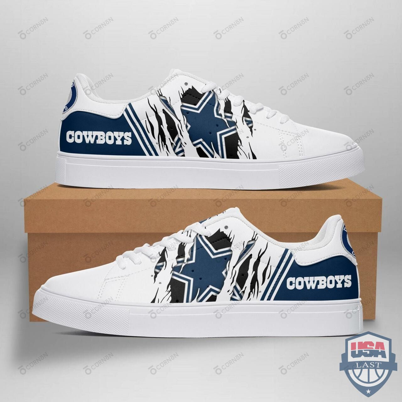 Ideafootwear Dallas Cowboys Skate Stan Shoes Sneakes For Men And Women 11