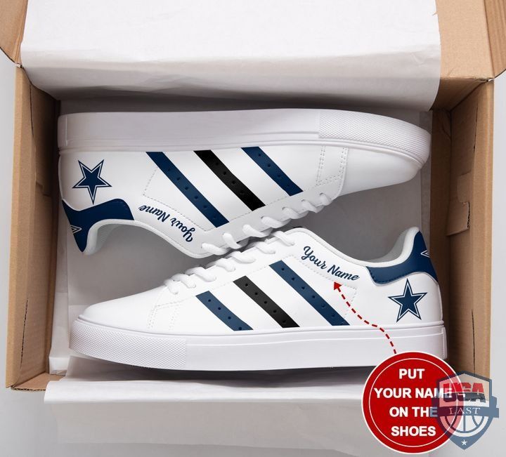 Ideafootwear Dallas Cowboys Skate Stan Shoes Sneakes For Men And Women 8