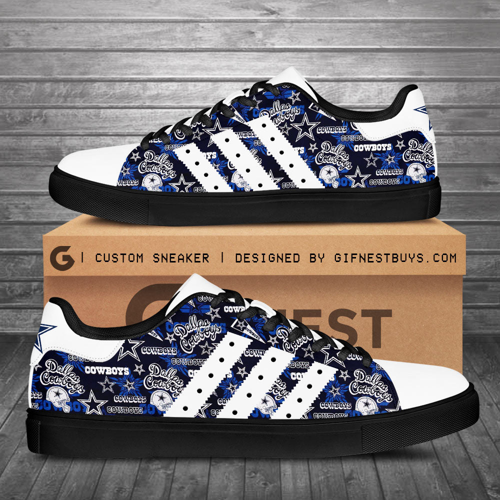 Ideafootwear Dallas Cowboys Skate Stan Shoes Sneakes For Men And Women 1