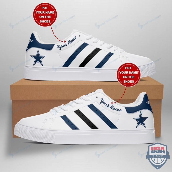 Ideafootwear Dallas Cowboys Skate Stan Shoes Sneakes For Men And Women 8