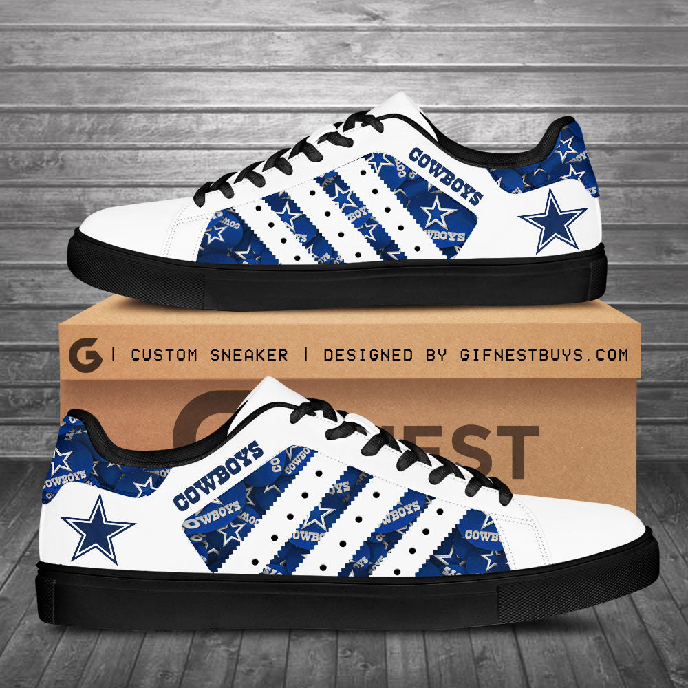 Ideafootwear Dallas Cowboys Skate Stan Shoes Sneakes For Men And Women 2