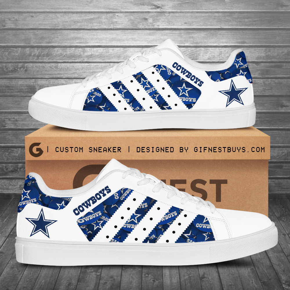 Ideafootwear Dallas Cowboys Skate Stan Shoes Sneakes For Men And Women 2