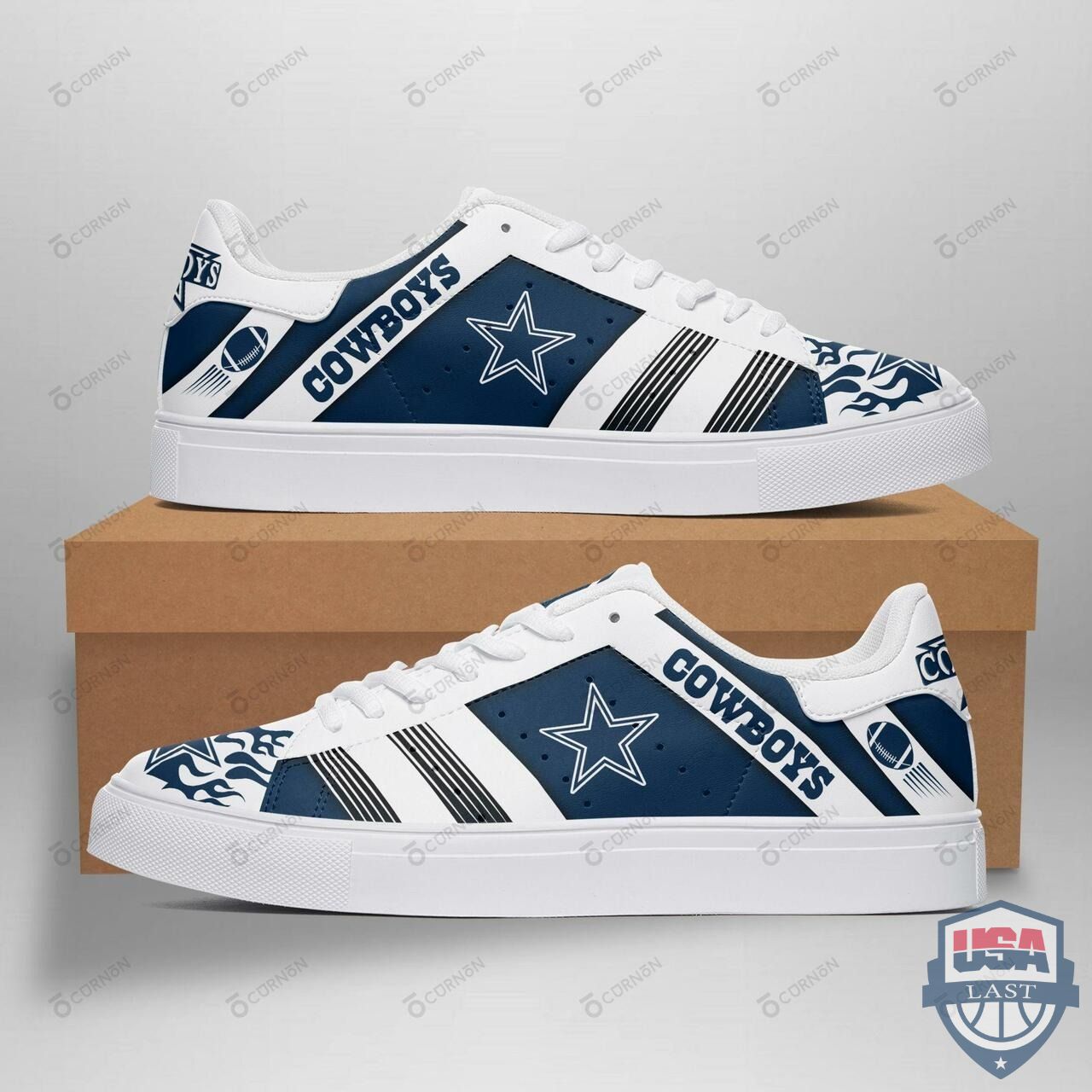 Ideafootwear Dallas Cowboys Skate Stan Shoes Sneakes For Men And Women 5