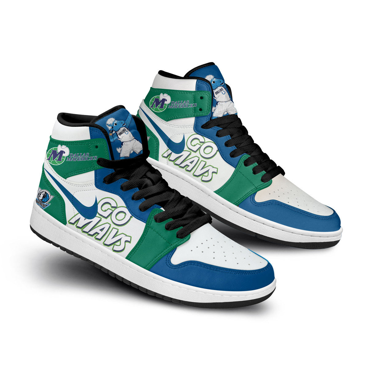 Ideafootwear Dallas Mavericks AJ1 High Sneakers Shoes For Men And Women 5