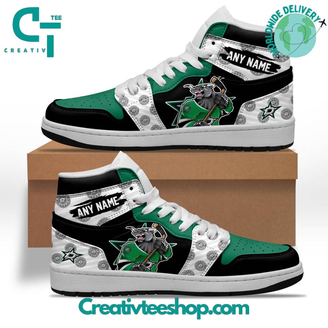 Ideafootwear Dallas Stars AJ1 High Sneakers Shoes For Men And Women 1