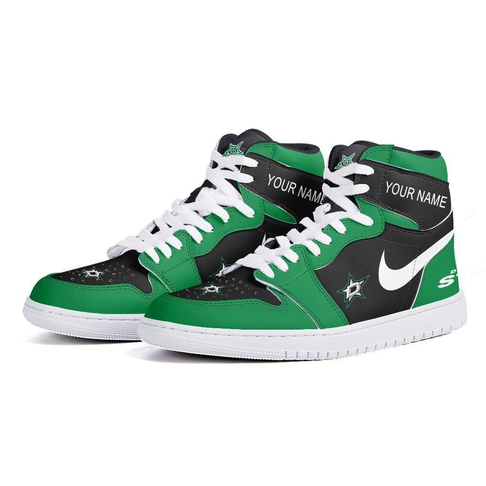 Ideafootwear Dallas Stars AJ1 High Sneakers Shoes For Men And Women 5