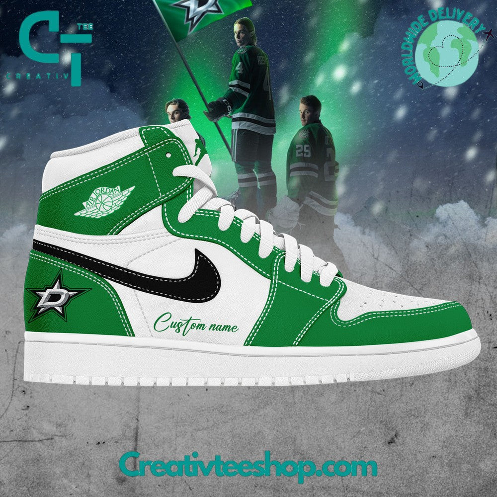 Ideafootwear Dallas Stars AJ1 High Sneakers Shoes For Men And Women 2
