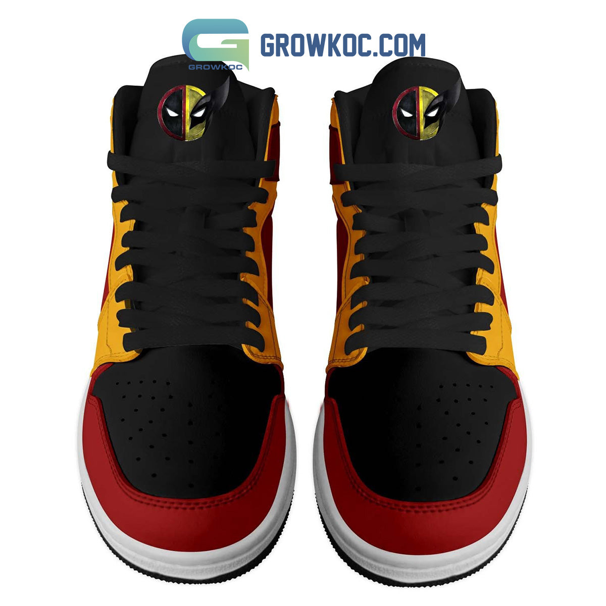 Ideafootwear Deadpool AJ1 High Sneakers Shoes For Men And Women 3