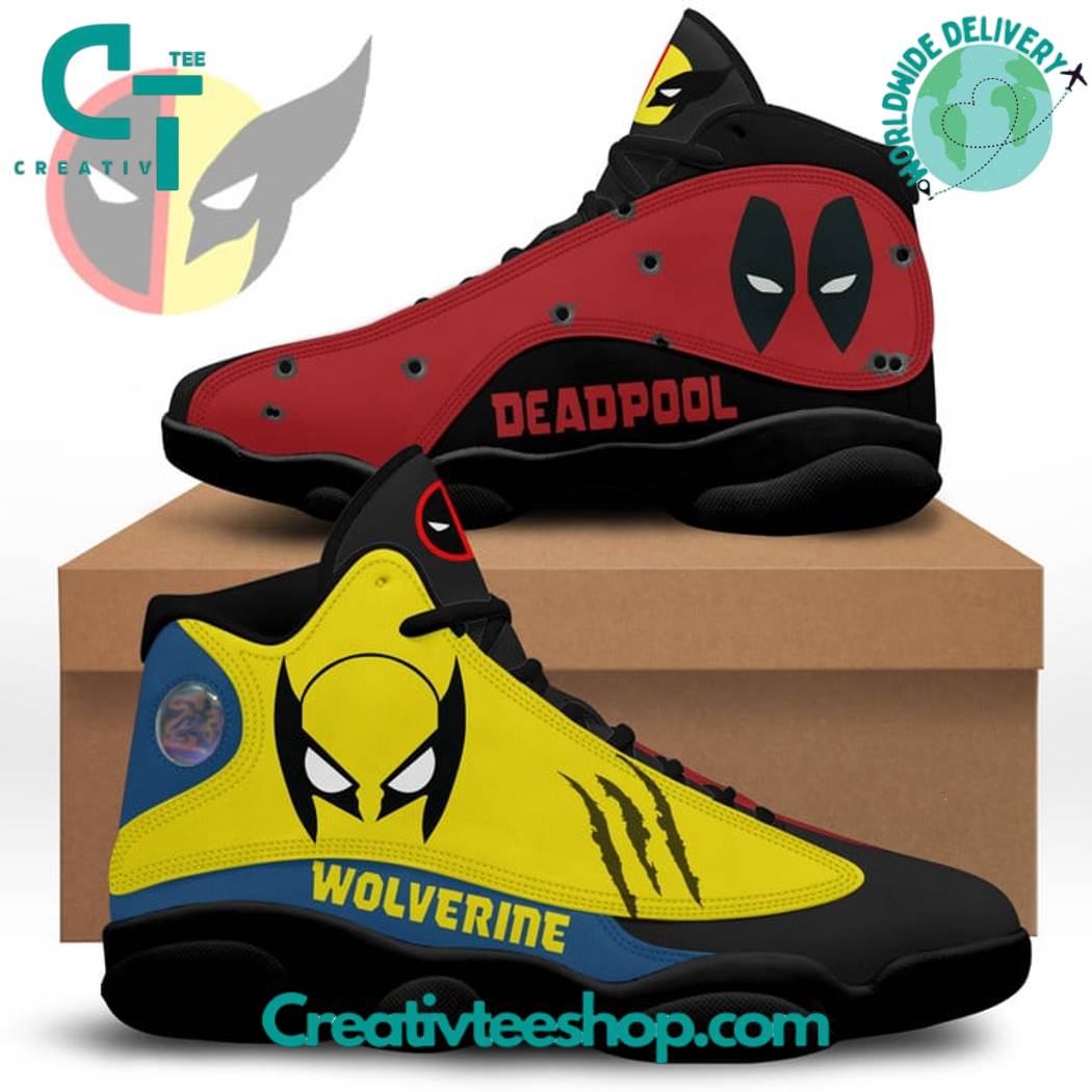 Ideafootwear Deadpool AJ13 Sneakers Shoes For Men And Women 1