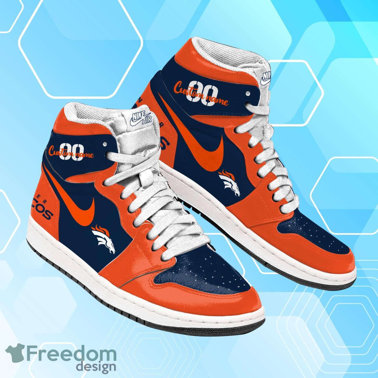 Ideafootwear Denver Broncos AJ1 High Sneakers Shoes For Men And Women 1