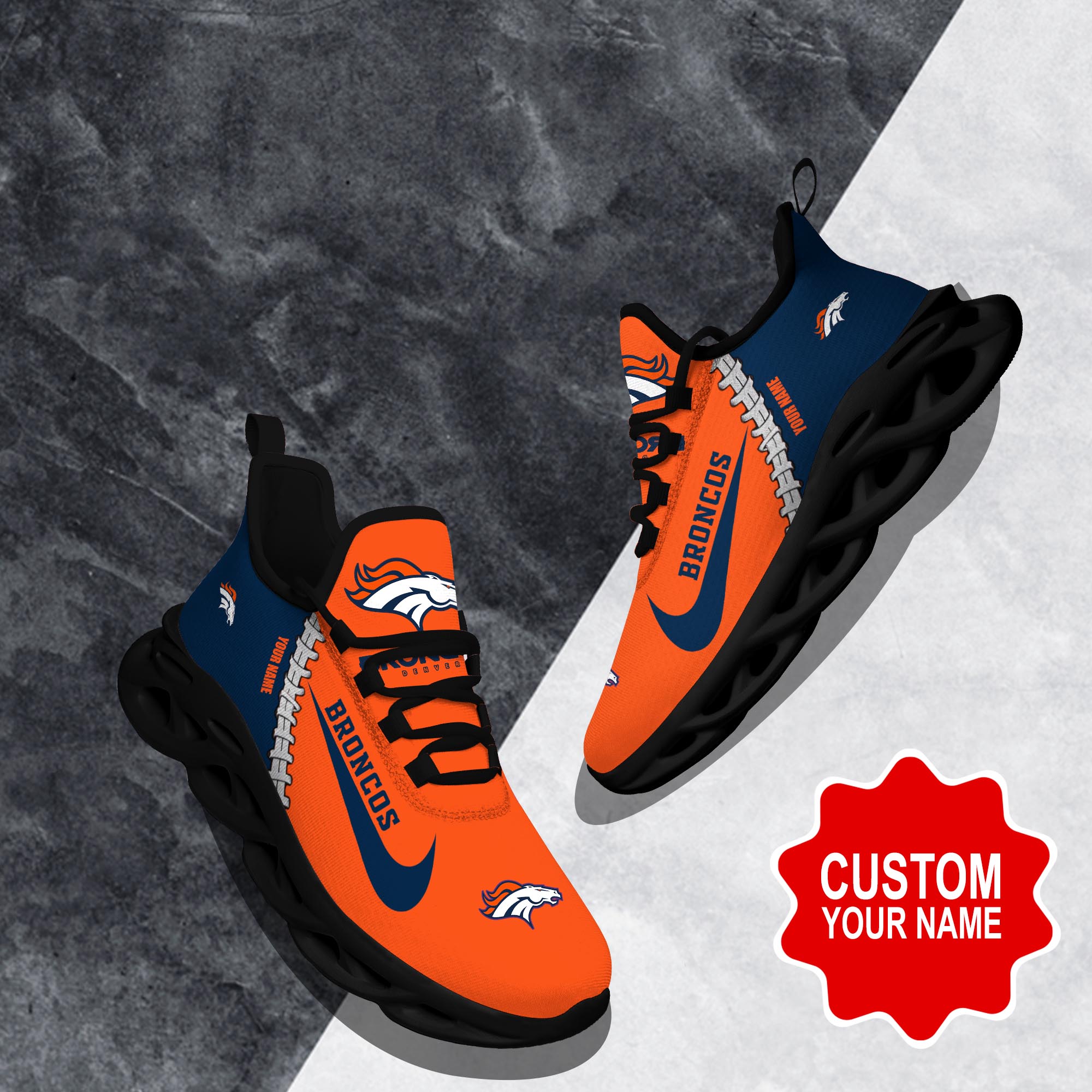 Ideafootwear Denver Broncos Max Soul Shoes Sneakers For Men And Women 44