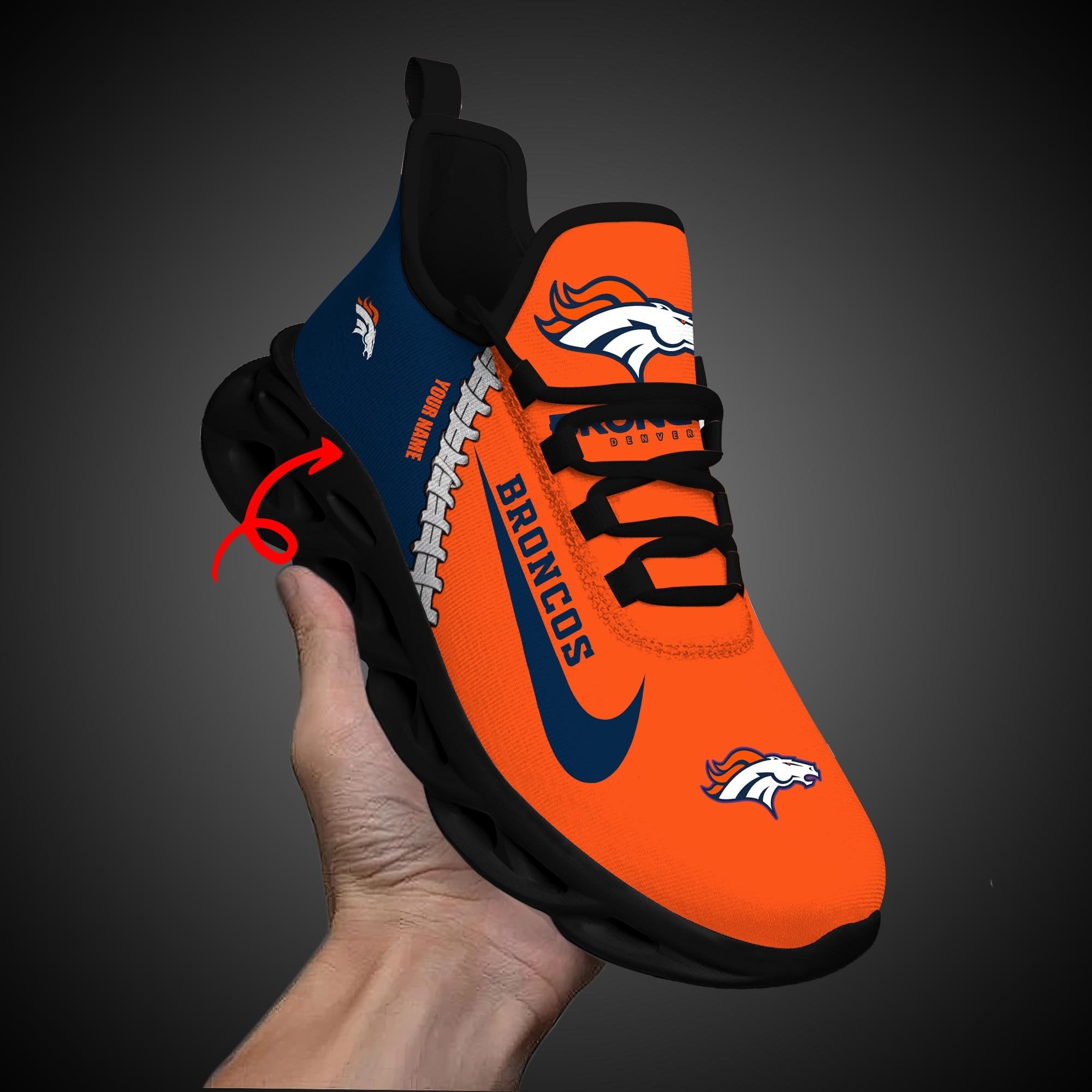 Ideafootwear Denver Broncos Max Soul Shoes Sneakers For Men And Women 44
