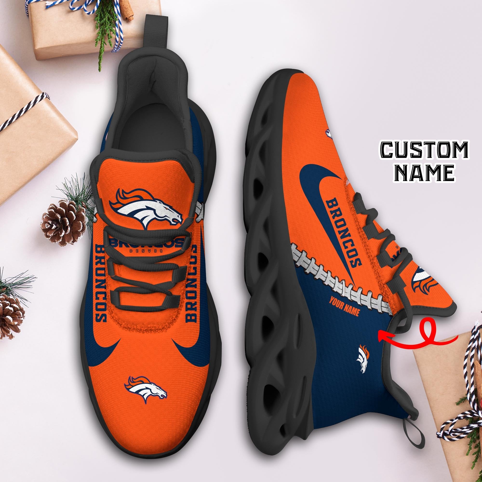Ideafootwear Denver Broncos Max Soul Shoes Sneakers For Men And Women 44
