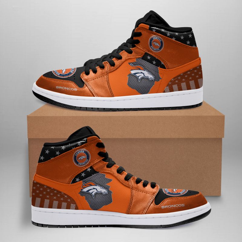 Ideafootwear Denver Broncos NFL AJ1 High Sneakers Shoes For Men And Women 3