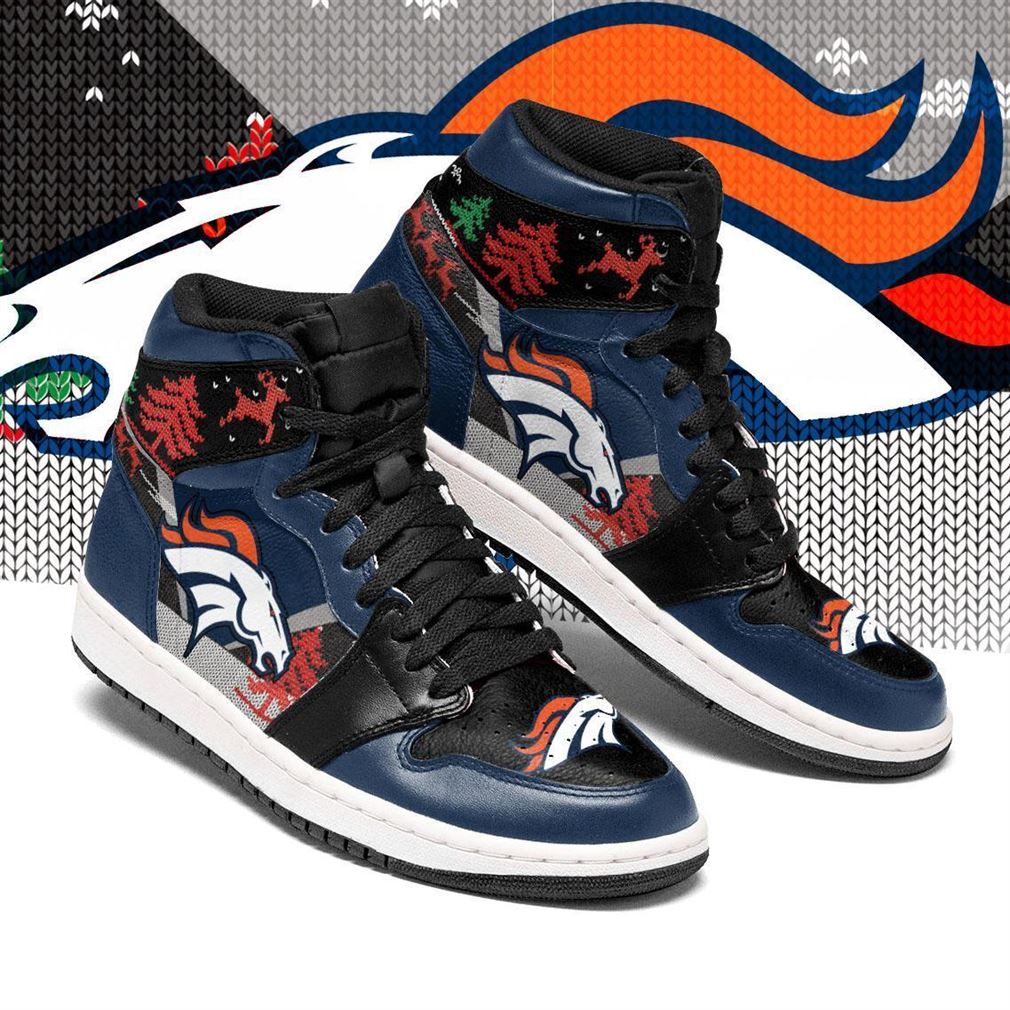 Ideafootwear Denver Broncos NFL AJ1 High Sneakers Shoes For Men And Women 8