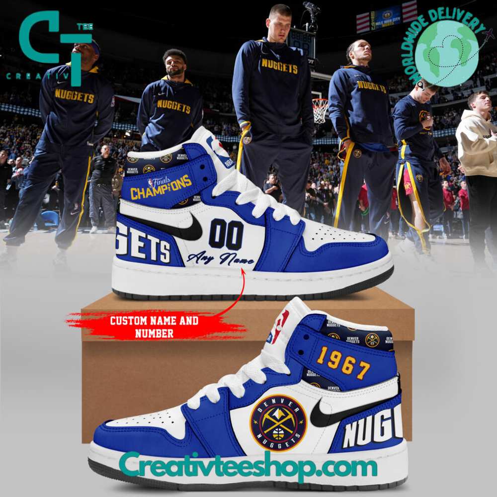 Ideafootwear Denver Nuggets AJ1 High Sneakers Shoes For Men And Women 3