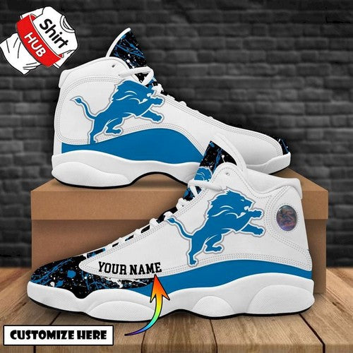 Ideafootwear Detroit Lions AJ13 Sneakers Shoes For Men And Women 2