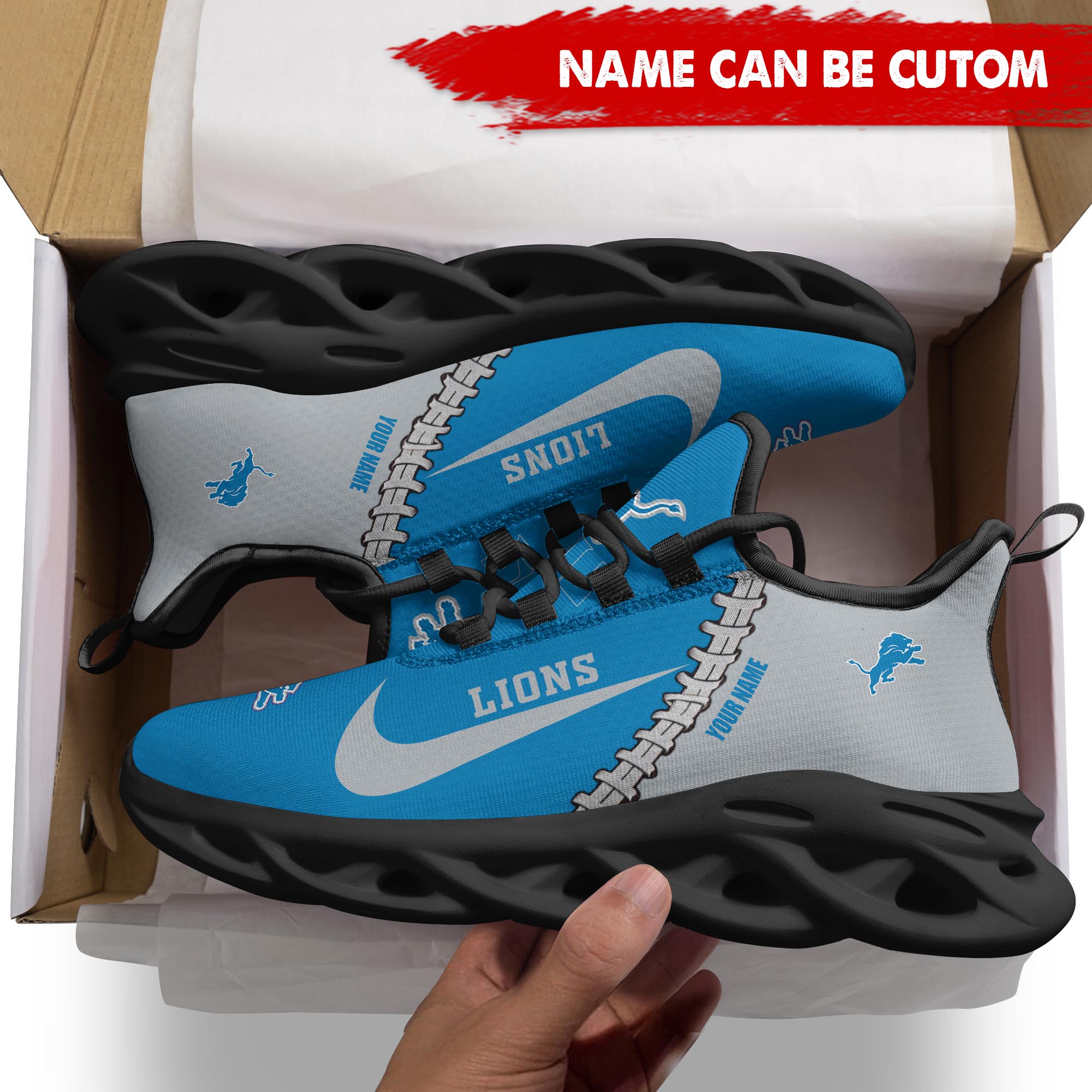 Ideafootwear Detroit Lions Max Soul Shoes Sneakers For Men And Women 23