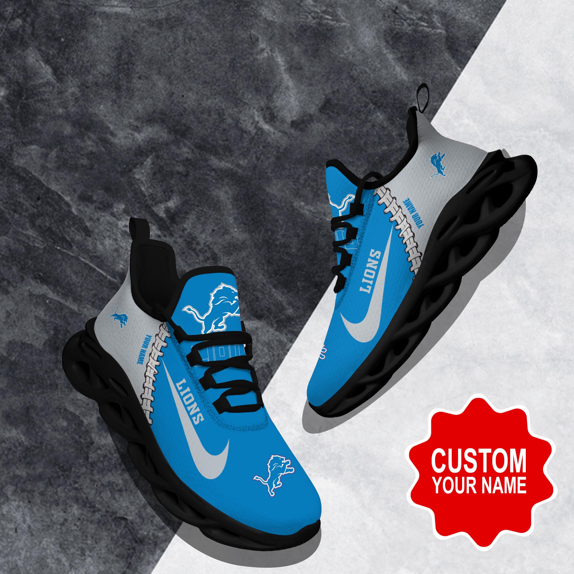 Ideafootwear Detroit Lions Max Soul Shoes Sneakers For Men And Women 23