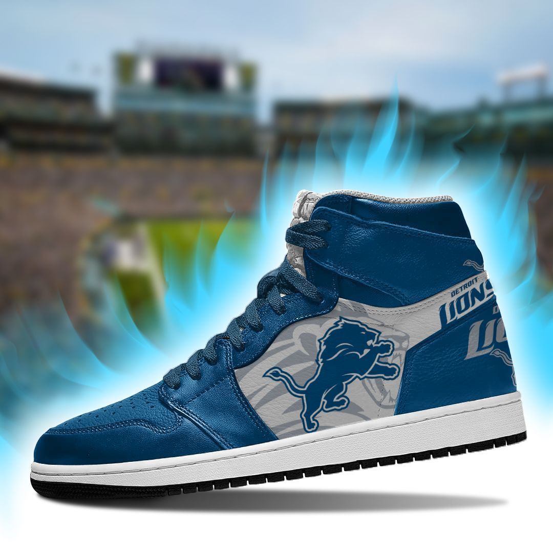 Ideafootwear Detroit Lions NFL AJ1 High Sneakers Shoes For Men And Women 1