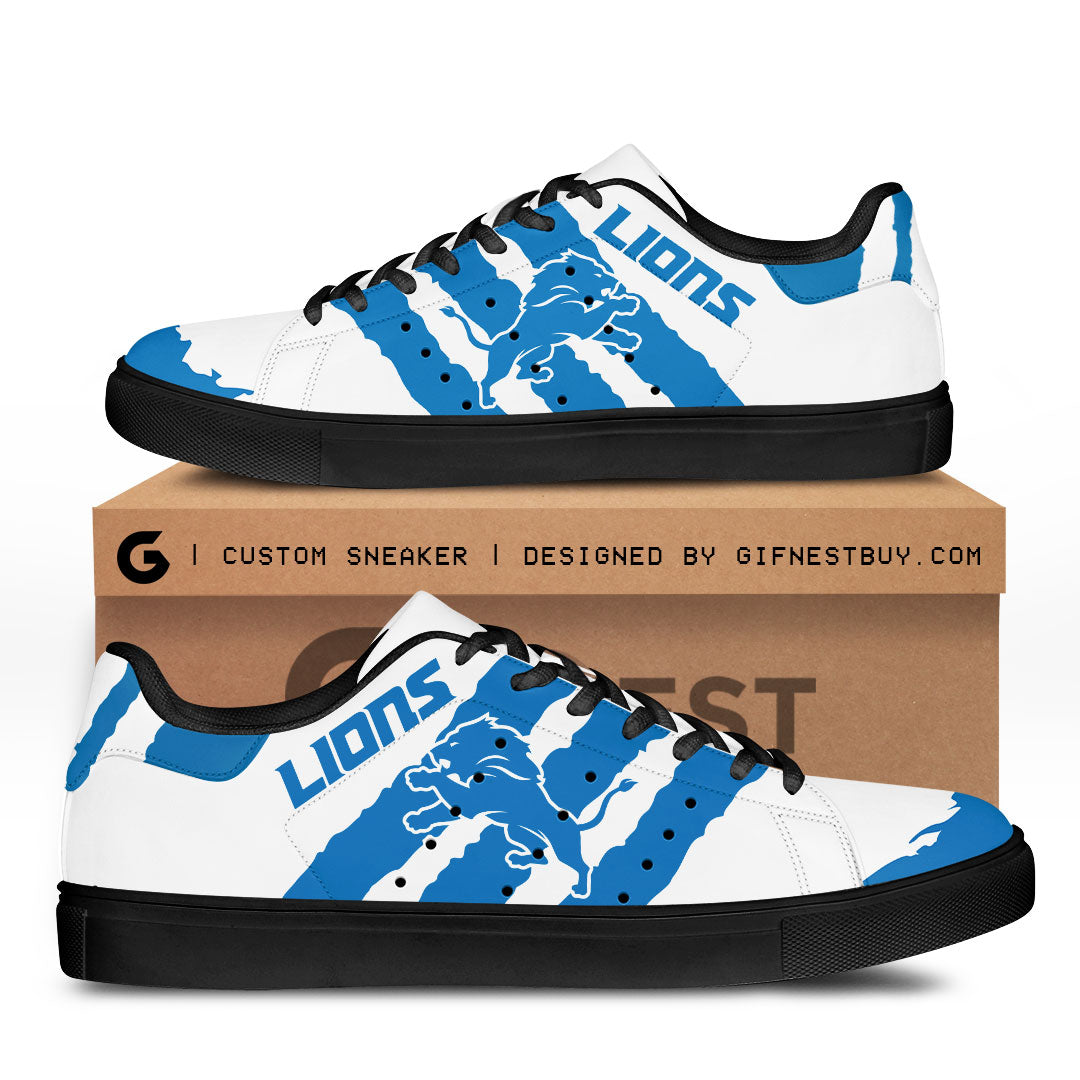 Ideafootwear Detroit Lions Skate Stan Shoes Sneakes For Men And Women 1