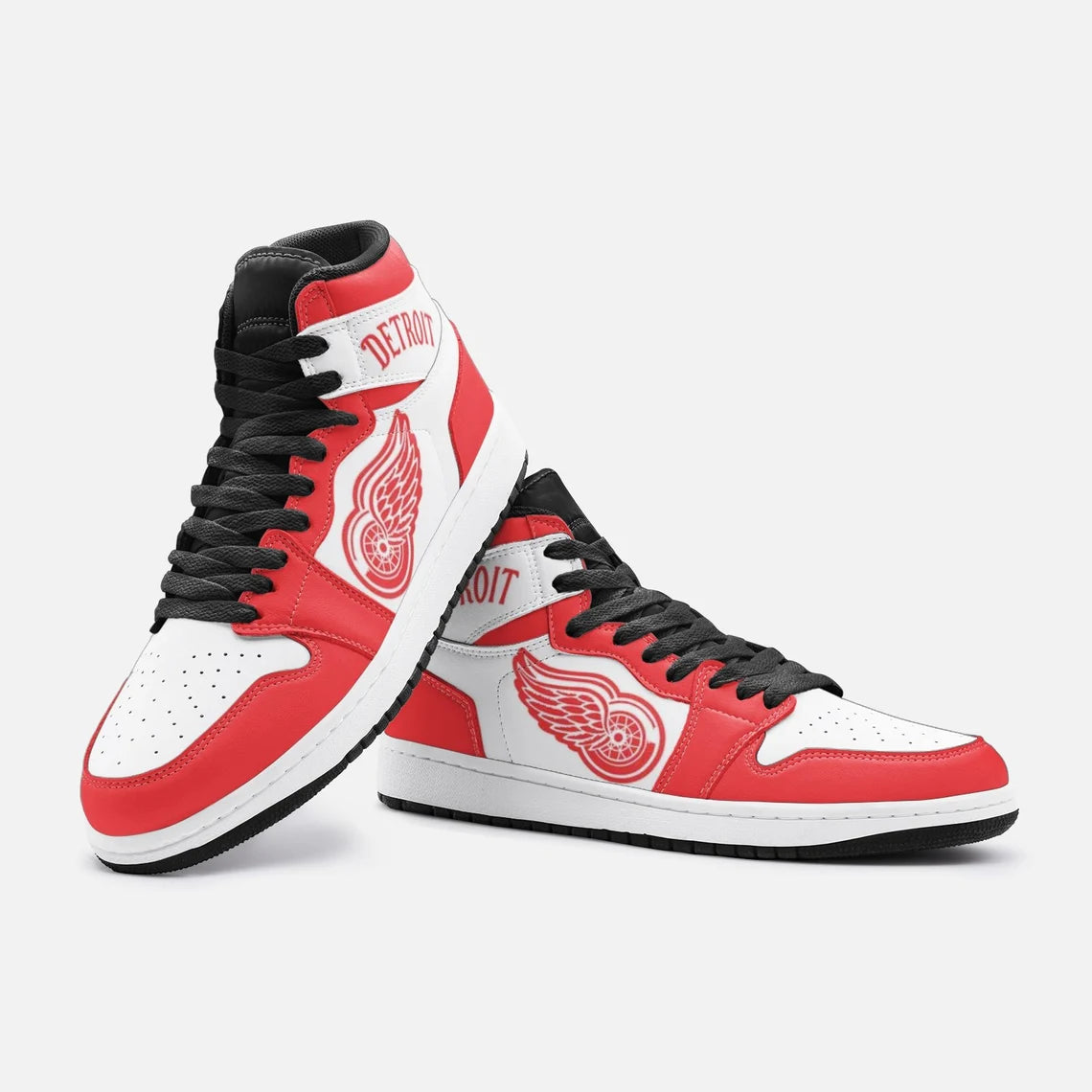 Ideafootwear Detroit Red Wings AJ1 High Sneakers Shoes For Men And Women 5