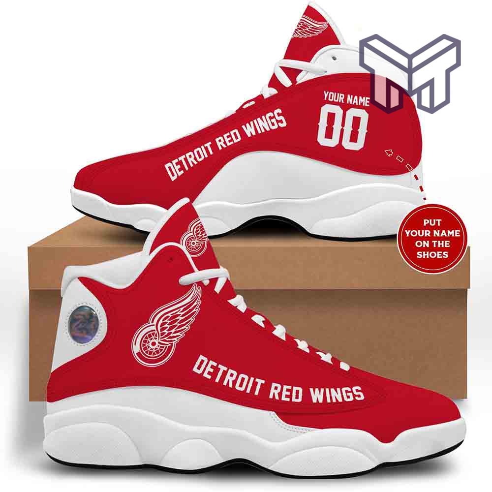 Ideafootwear Detroit Red Wings AJ13 Sneakers Shoes For Men And Women 2