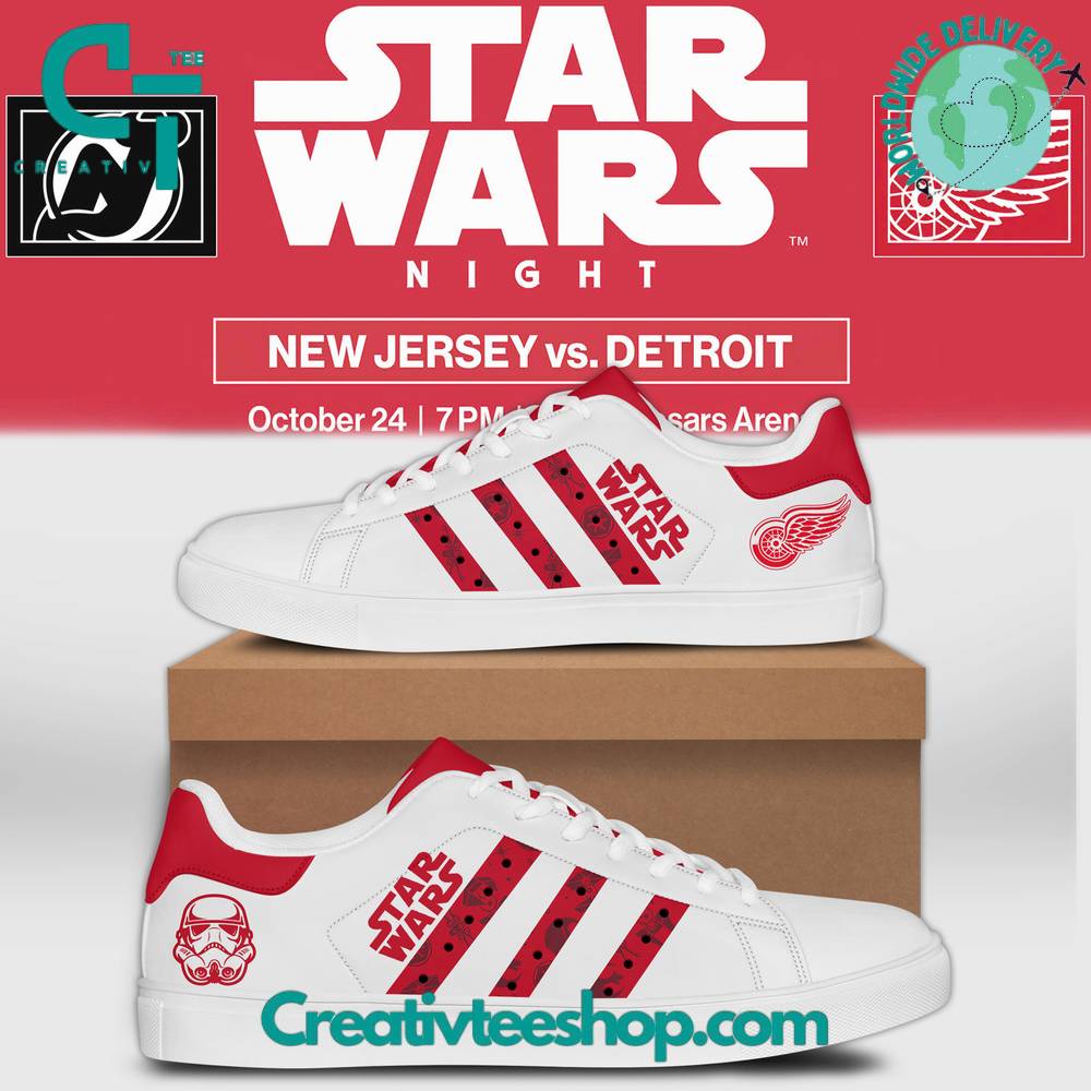 Ideafootwear Detroit Red Wings Skate Stan Shoes Sneakes For Men And Women 1