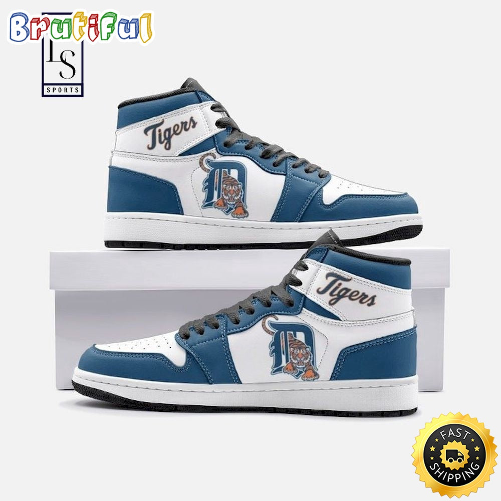 Ideafootwear Detroit Tigers MLB AJ1 High Sneakers Shoes For Men And Women 11