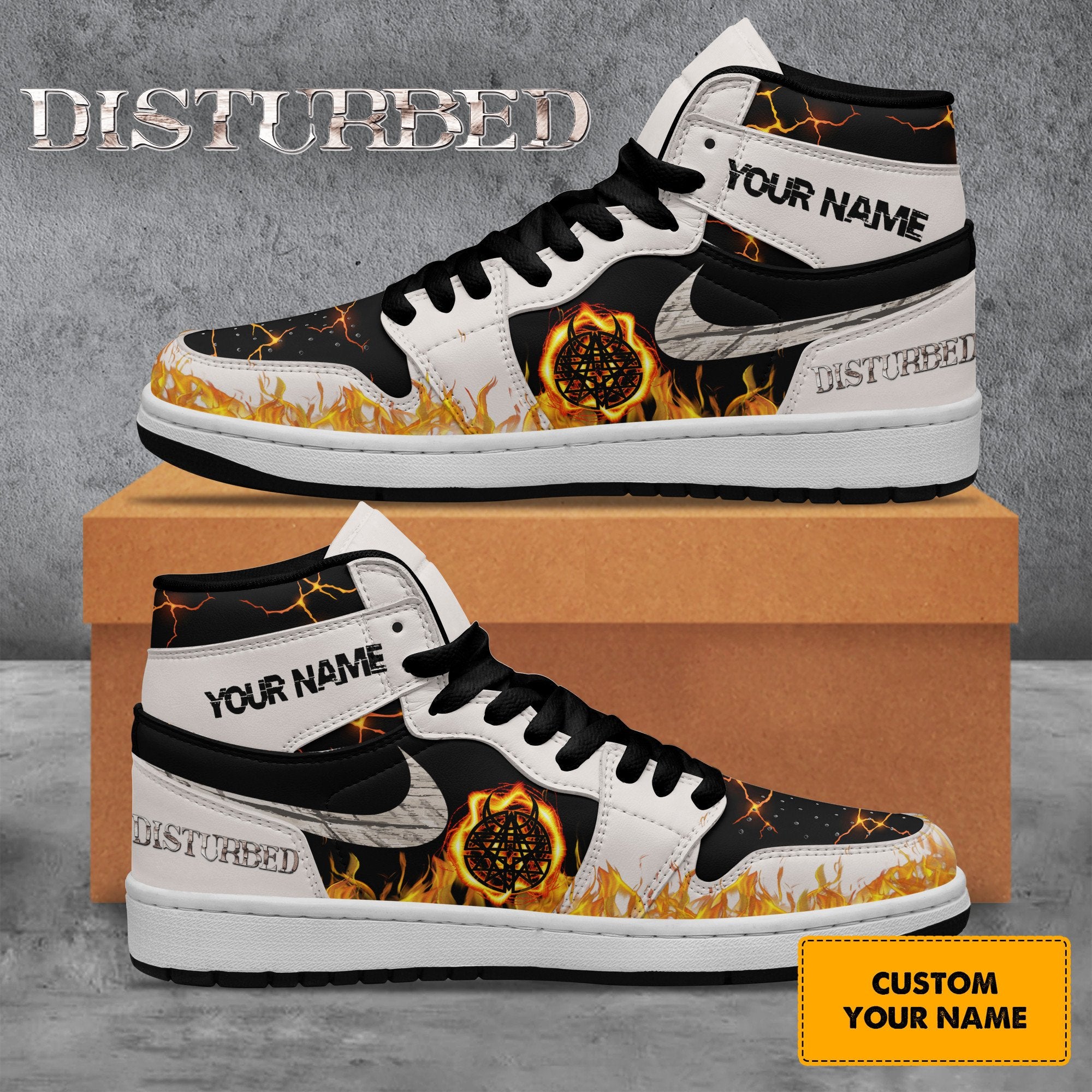 Ideafootwear Disturbed AJ1 High Sneakers Shoes For Men And Women 2
