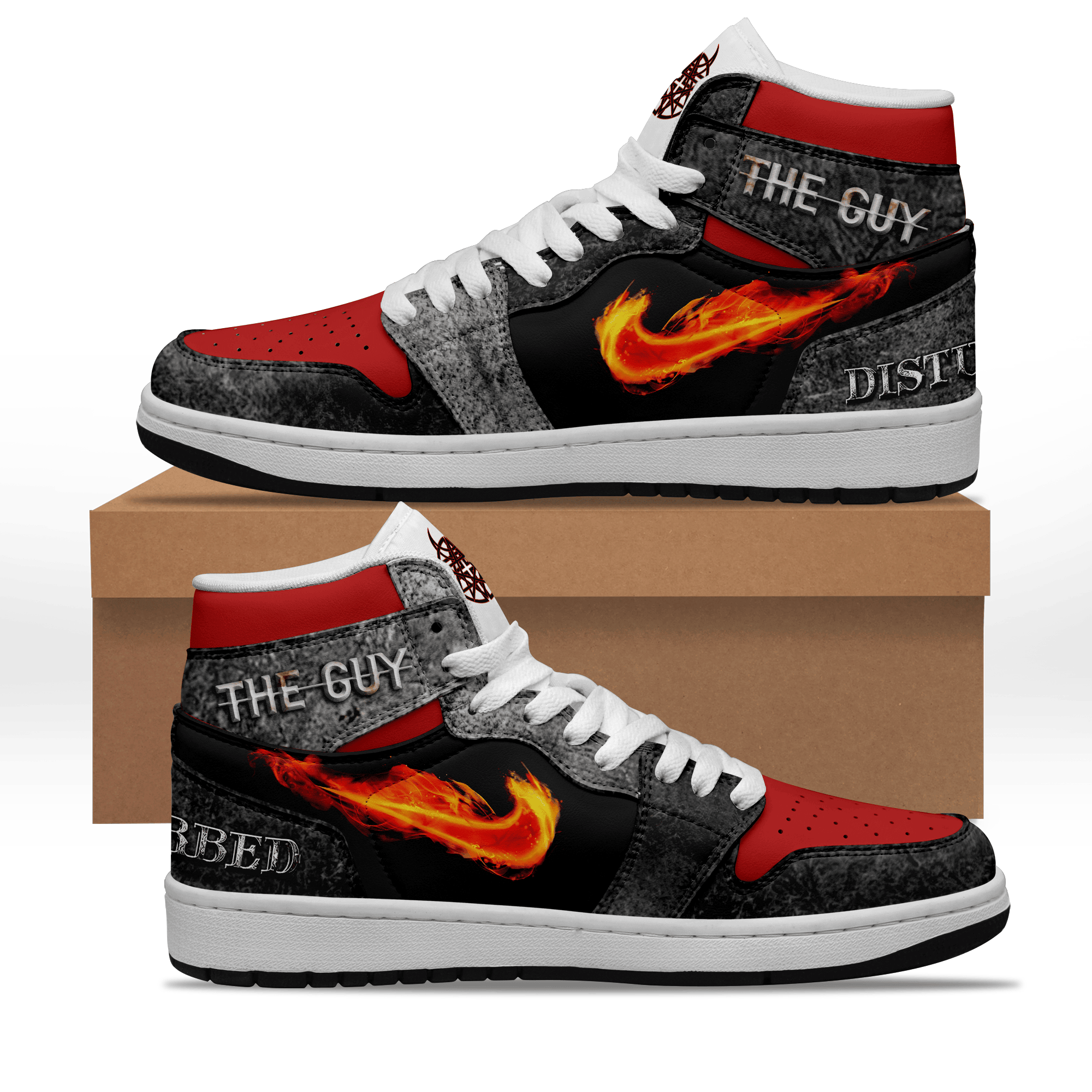 Ideafootwear Disturbed AJ1 High Sneakers Shoes For Men And Women 9