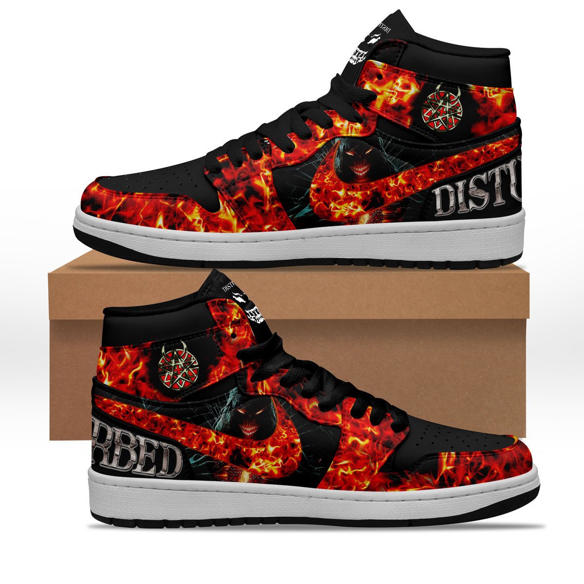 Ideafootwear Disturbed AJ1 High Sneakers Shoes For Men And Women 7