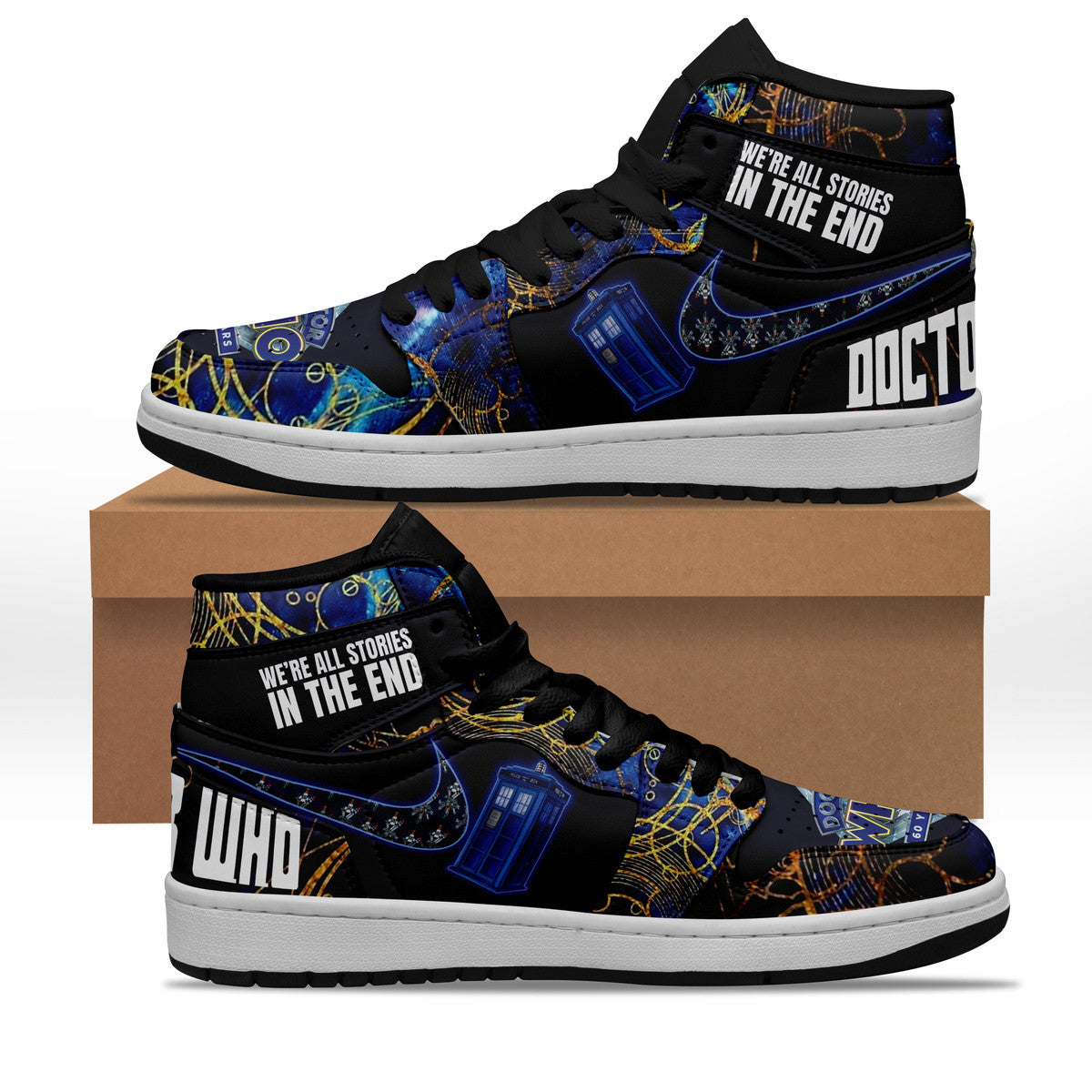 Ideafootwear Doctor Who AJ1 High Sneakers Shoes For Men And Women 3