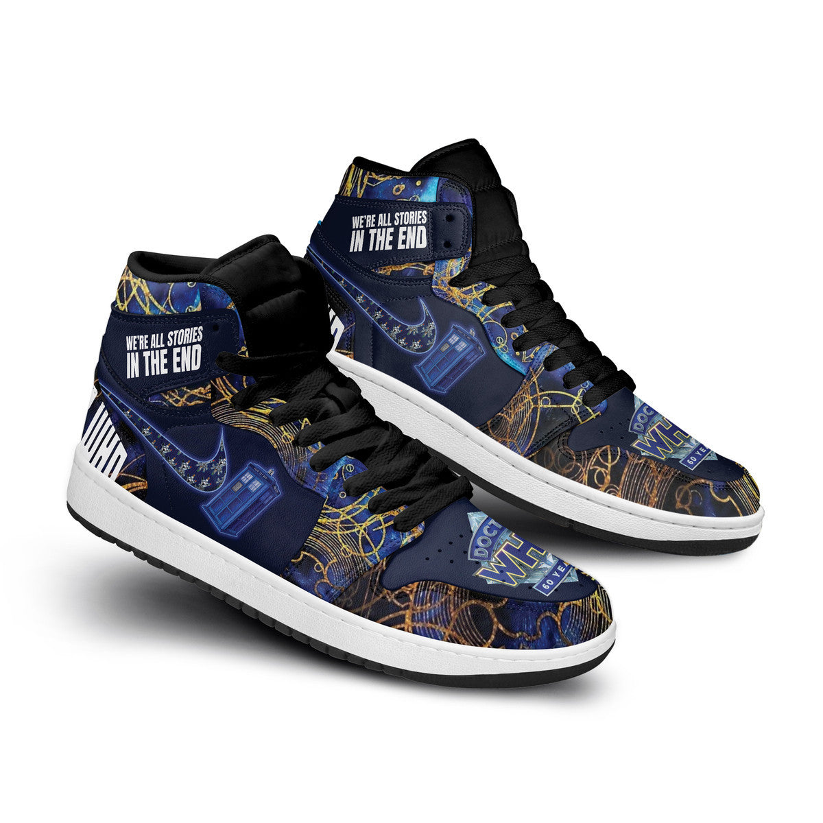 Ideafootwear Doctor Who AJ1 High Sneakers Shoes For Men And Women 3